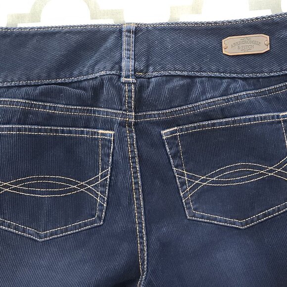 Abercrombie & Fitch Corduroy Pants Womens Size 2 Blue Bootcut 100% Cotton - Picture 7 of 7
